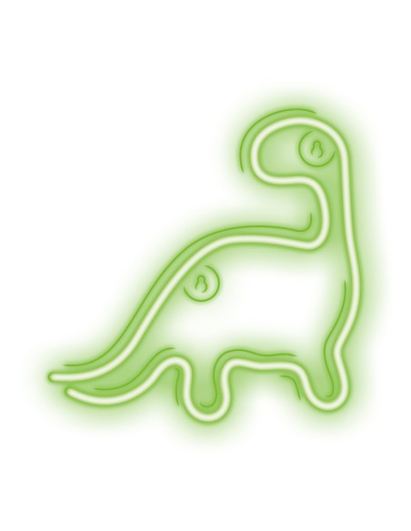 Lampara forever neon led dinosaur green