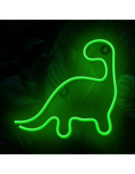 Lampara forever neon led dinosaur green