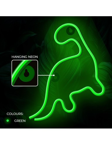Lampara forever neon led dinosaur green