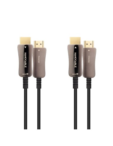 Cable hdmi 8k nanocable 10m - macho - macho fibra optica