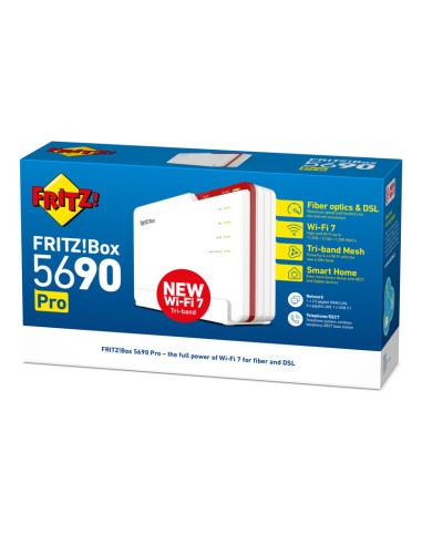 Router wifi 7 fritz! box 5690 pro 1x2 -5gb wan 4xgb l