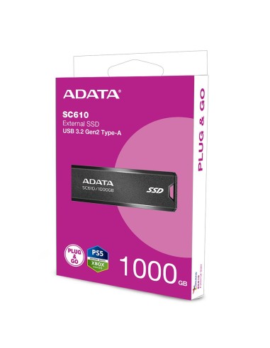 Disco duro externo ssd adata sc610 1tb usb 3.2 negro