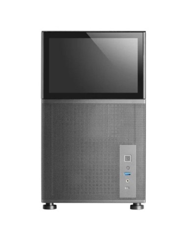 Caja ordenador mars gaming mclcd matx cristal templado pantalla ips 8 pulgadas negro