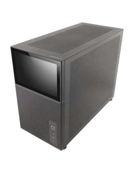 Caja ordenador mars gaming mclcd matx cristal templado pantalla ips 8 pulgadas negro