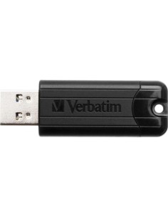 Memoria usb 3.2 verbatim pinstripe 64gb negro