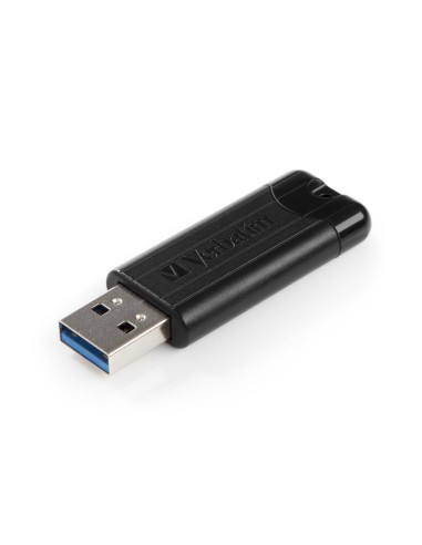 Memoria usb 3.2 verbatim pinstripe 64gb negro