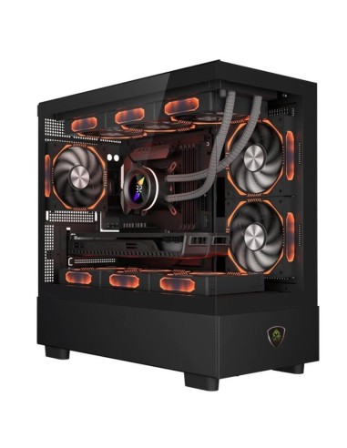 Caja ordenador gaming keep out xc - 301 glass matx argb cristal templado negro