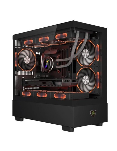 Caja ordenador gaming keep out xc - 301 glass matx argb cristal templado negro