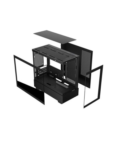 Caja ordenador gaming keep out xc - 301 glass matx argb cristal templado negro