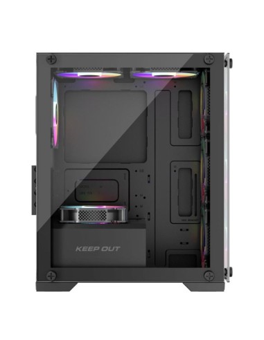 Caja ordenador gaming keep out xc - 201 glass matx argb cristal templado negro