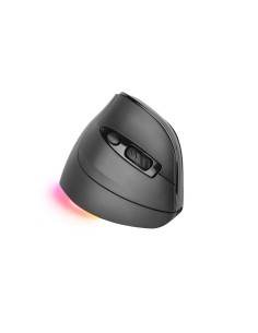 Mouse raton mars gaming ergonomico vertical.rgb inalambrico tri - mode negro
