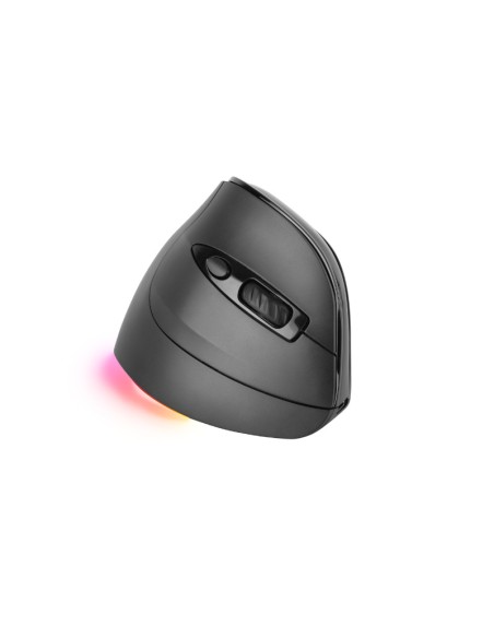 Mouse raton mars gaming ergonomico vertical.rgb inalambrico tri - mode negro