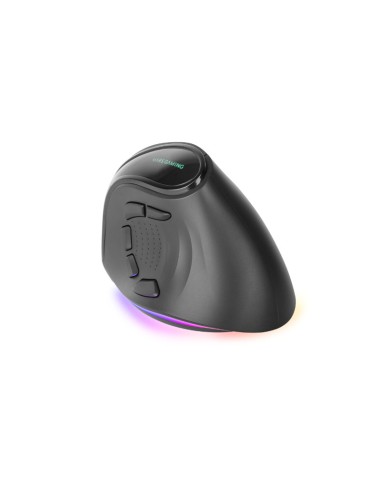 Mouse raton mars gaming ergonomico vertical.rgb inalambrico tri - mode negro