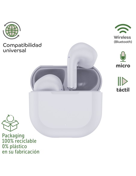Auriculares myway mwhph0030 inalambrico blanco Auriculares myway mwhph0030 inalambrico blanco