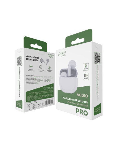 Auriculares myway mwhph0030 inalambrico blanco Auriculares myway mwhph0030 inalambrico blanco