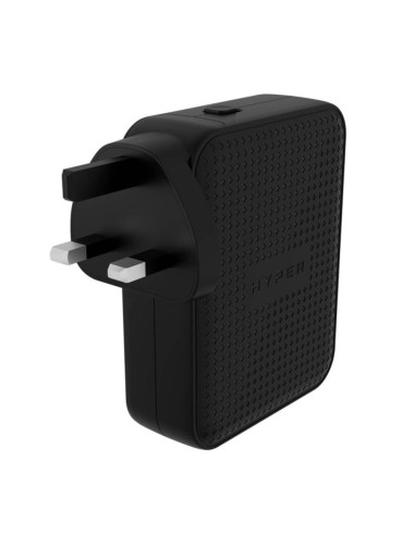 Cargador de pared ingles hyper 3 x usb tipo c 1 x usb tipo a negro