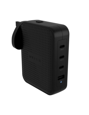 Cargador de pared ingles hyper 3 x usb tipo c 1 x usb tipo a negro