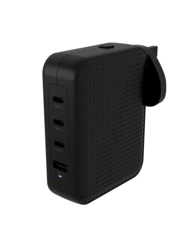 Cargador de pared ingles hyper 3 x usb tipo c 1 x usb tipo a negro