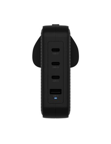 Cargador de pared ingles hyper 3 x usb tipo c 1 x usb tipo a negro