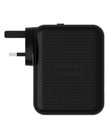 Cargador de pared ingles hyper 3 x usb tipo c 1 x usb tipo a negro