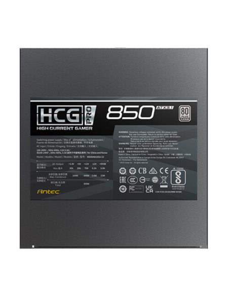 Fuente alimentacion antec hcg850 pro p ec 850w 80+ platinum modular atx negro