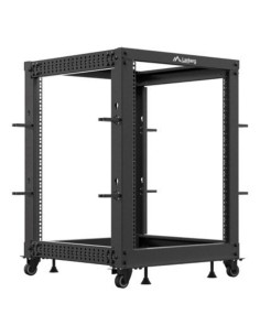 Armario lanberg abierto rack 19 pulgadas 15u - 600x600 negro