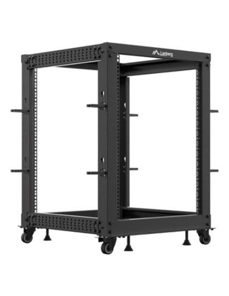 Armario lanberg abierto rack 19 pulgadas 15u - 600x600 negro