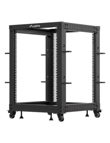 Armario lanberg abierto rack 19 pulgadas 15u - 600x600 negro
