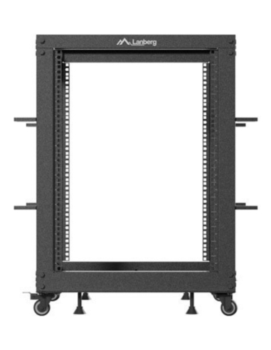 Armario lanberg abierto rack 19 pulgadas 15u - 600x600 negro