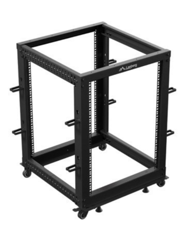 Armario lanberg abierto rack 19 pulgadas 15u - 600x600 negro