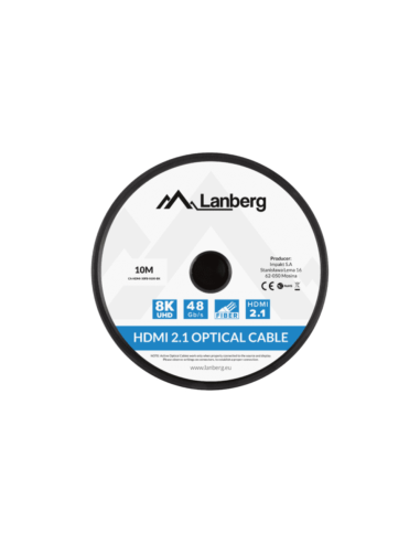 Cable hdmi aoc lanberg v2.1 m - m optico activo 8k 60hz 10m negro