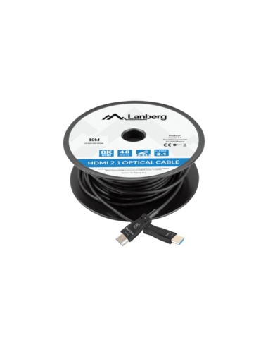 Cable hdmi aoc lanberg v2.1 m - m optico activo 8k 60hz 10m negro