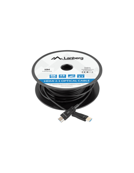 Cable hdmi aoc lanberg v2.1 m - m optico activo 8k 60hz 10m negro Cable hdmi aoc lanberg v2.1 m - m optico activo 8k 60hz 10m negro