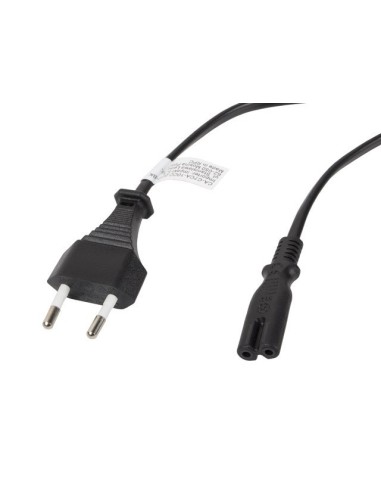 Cable alimentacion lanberg cee 7 - 16 a iec320 c7 negro 3m