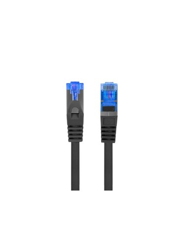 Cable red lanberg latiguillo cat.6a s - ftp lszh cca 0.25m negro fluke passed