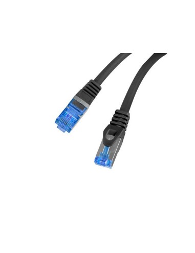 Cable red lanberg latiguillo cat.6a s - ftp lszh cca 0.25m negro fluke passed