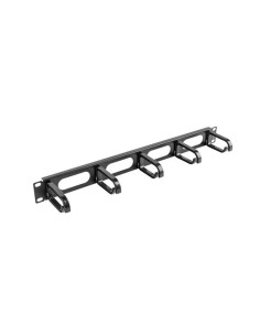 Organizador de cables lanberg 5 anillas 19 pulgadas 1u tipo b negro