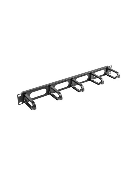 Organizador de cables lanberg 5 anillas 19 pulgadas 1u tipo b negro