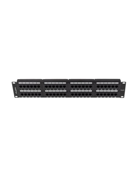 Patch panel lanberg 48 puertos 2u 19 pulgadas cat.6 negro Patch panel lanberg 48 puertos 2u 19 pulgadas cat.6 negro