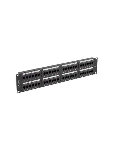Patch panel lanberg 48 puertos 2u 19 pulgadas cat.6 negro Patch panel lanberg 48 puertos 2u 19 pulgadas cat.6 negro