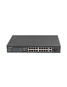 Switch lanberg 18 puertos 100mb 16xpoe+ - 2x gbit ether 250w rack 19 pulgadas