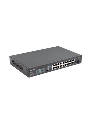 Switch lanberg 18 puertos 100mb 16xpoe+ - 2x gbit ether 250w rack 19 pulgadas