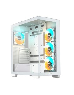 Caja ordenador gaming gigabyte c500 atx cristal templado blanca