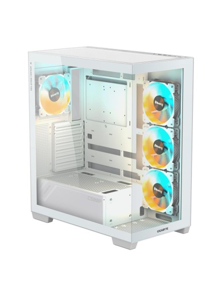 Caja ordenador gaming gigabyte c500 atx cristal templado blanca