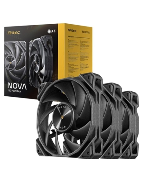 Ventilador cpu antec nova 3x 120mm negro