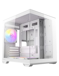 Caja ordenador gaming antec cx60m matx argb cristal templado blanco