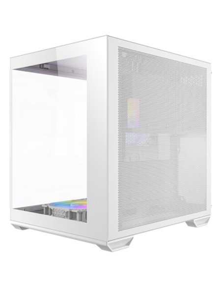Caja ordenador gaming antec cx60m matx argb cristal templado blanco