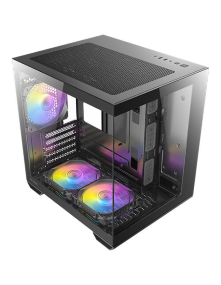 Caja ordenador gaming antec cx60m matx argb cristal templado negro