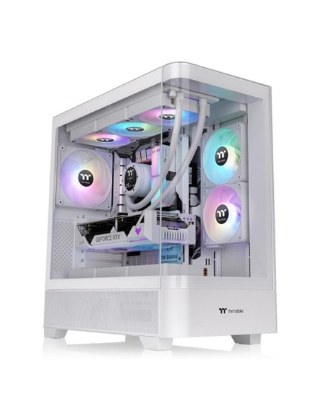 Caja ordenador gaming thermaltake view 290 atx argb cristal templado blanca