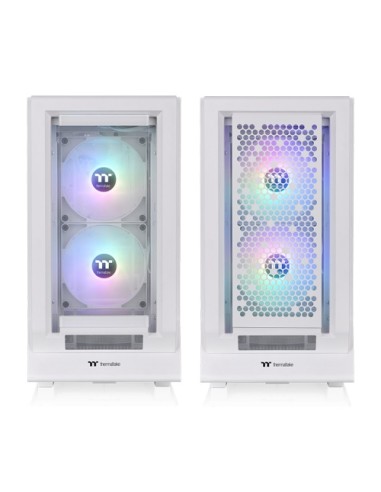 Caja ordenador gaming thermaltake ceres 350 mx atx argb cristal templado blanco